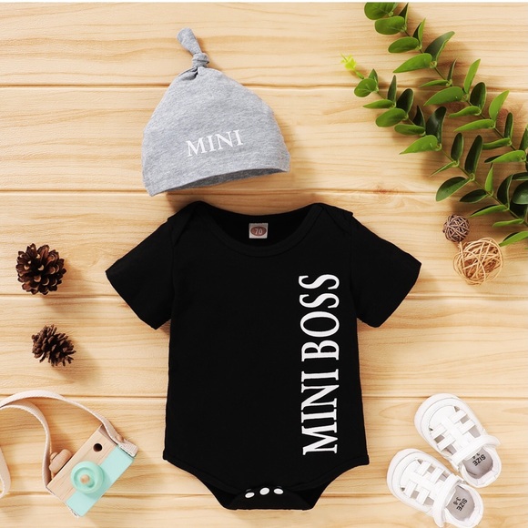 Other - 100% Cotton Stylish Letter Print  Baby Set